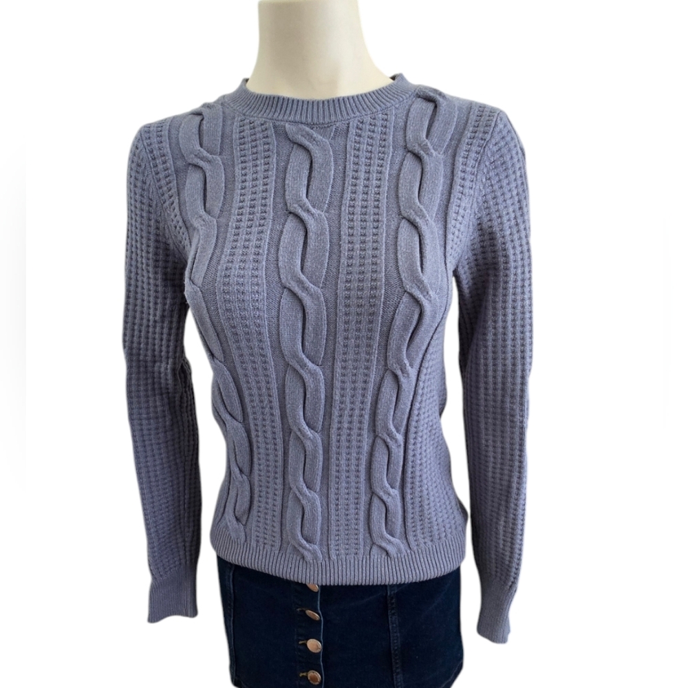 🌟Philosophy Blue Cable Knit Sweater